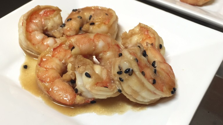 crevettes sauce ponzu
