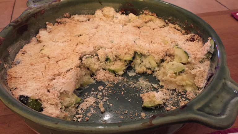 Crumble de courgettes et chèvre