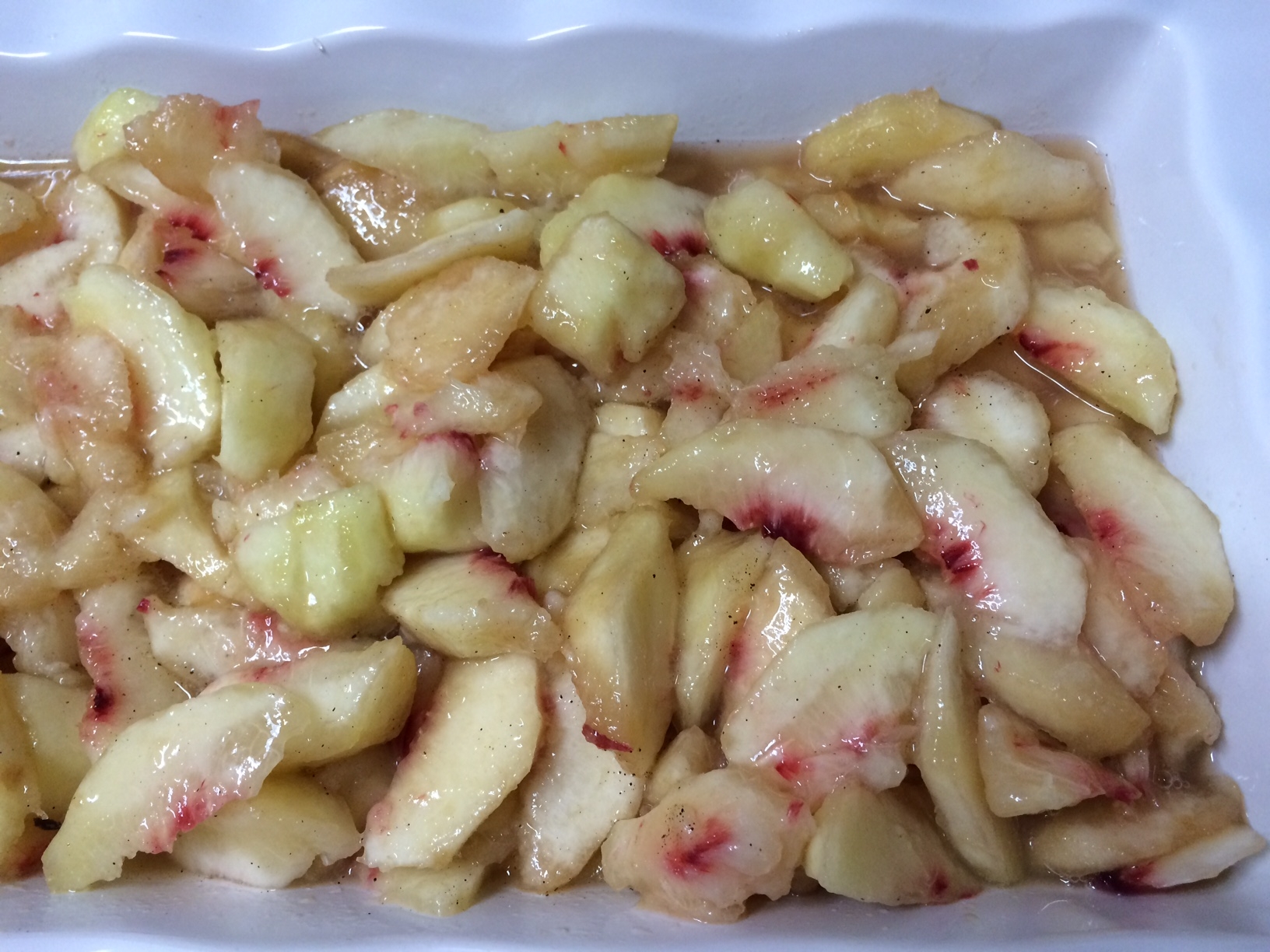 salade de pêches à la vanille