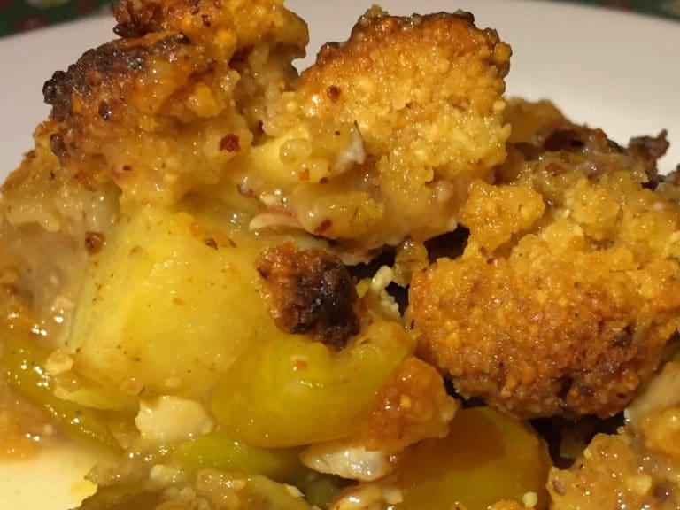 Crumble mirabelle pomme noisette