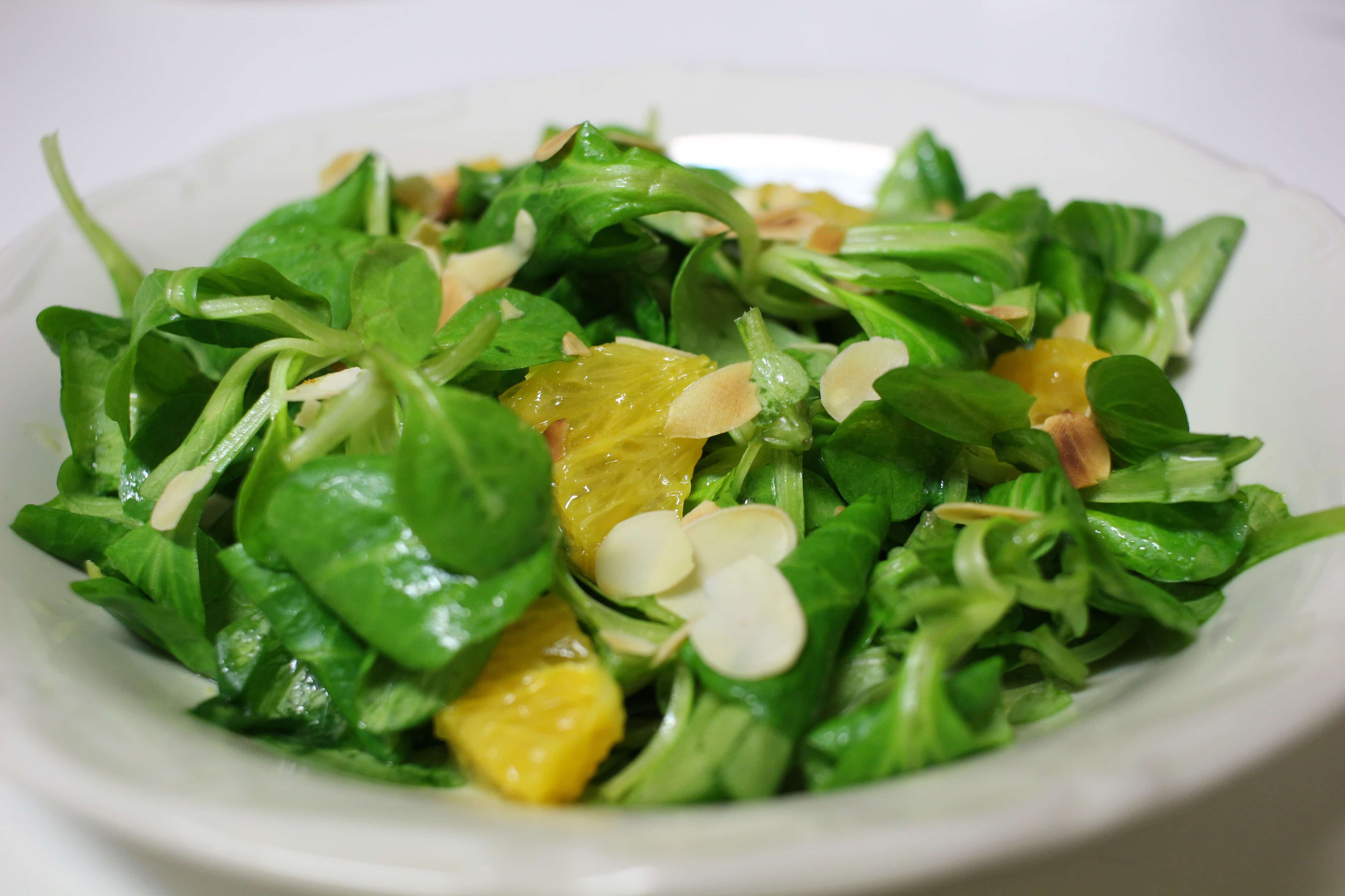 salade mache mangue orange