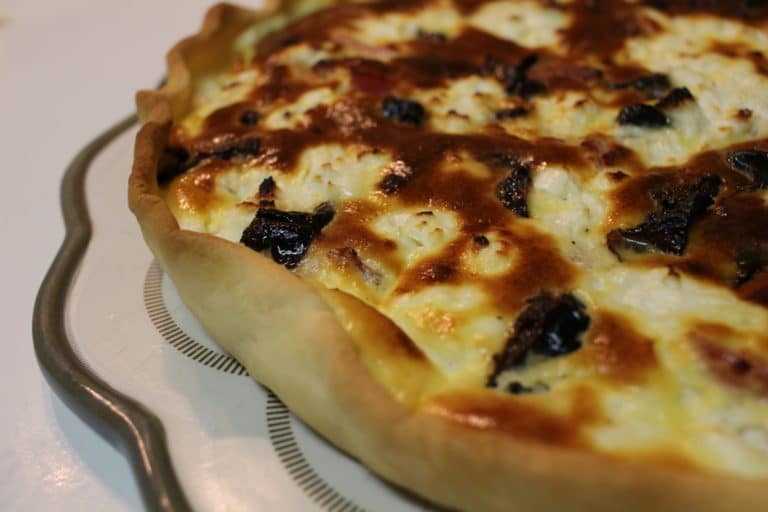 quiche au bacon pruneaux et chèvre