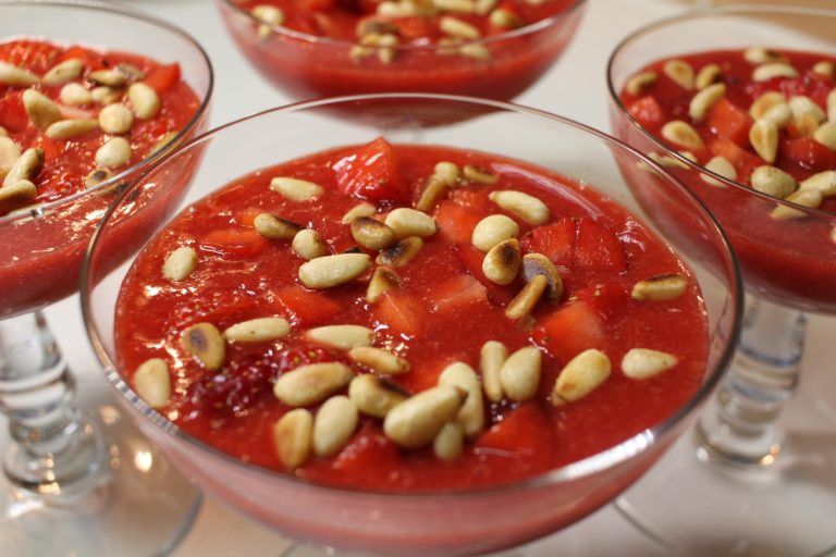 soupe fraises fleur d'oranger