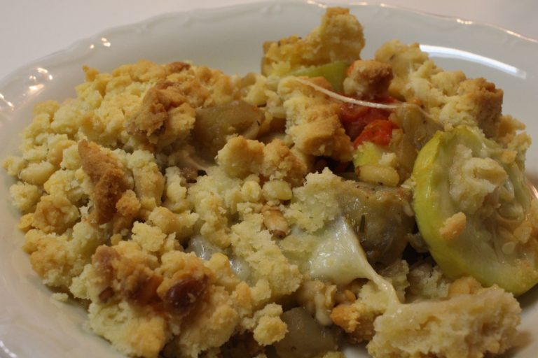 crumble légumes mozzarella