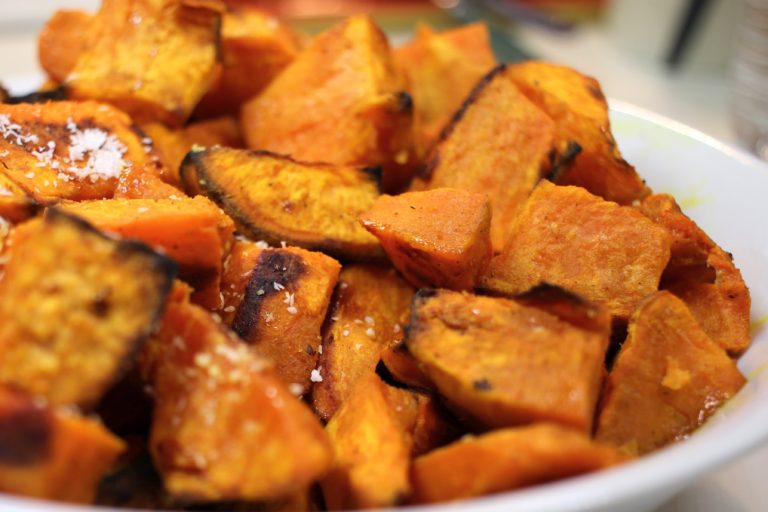 patates douces roties
