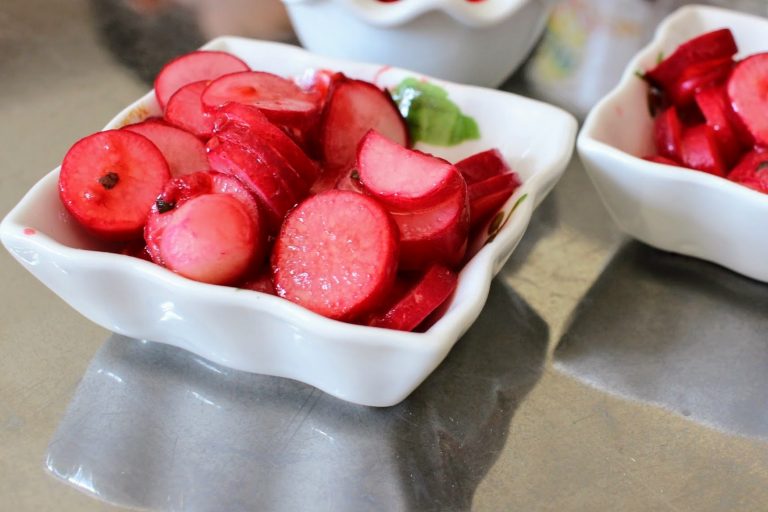 salade de radis framboise basilic
