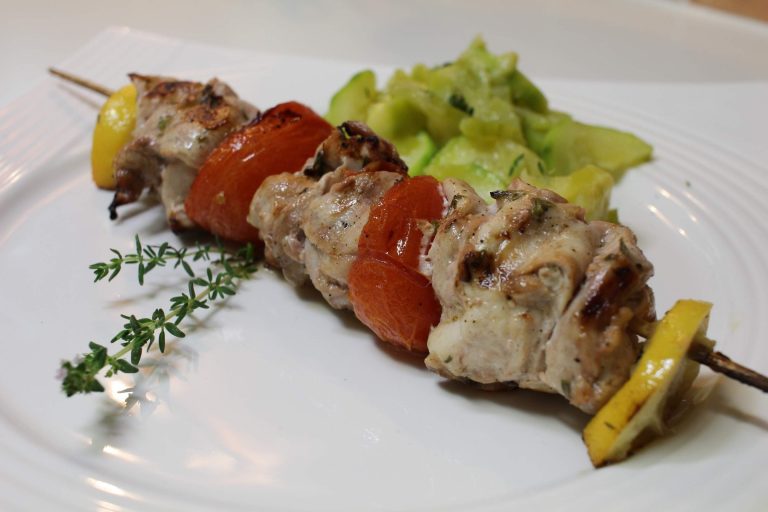 brochettes de poulet au citron