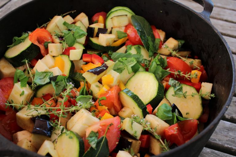 ratatouille au four avant cuisson