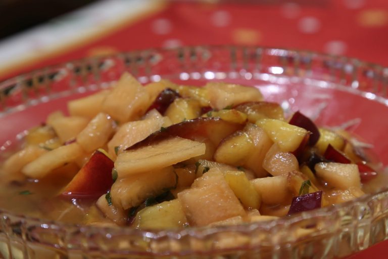 melon et nectarine infuses au basilic