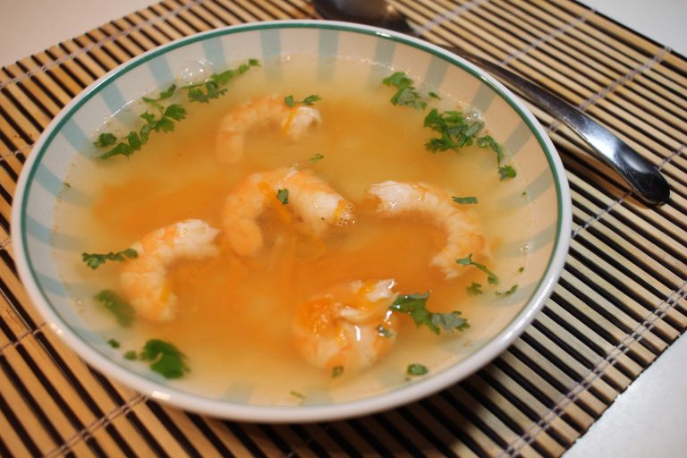 bouillon aux crevettes