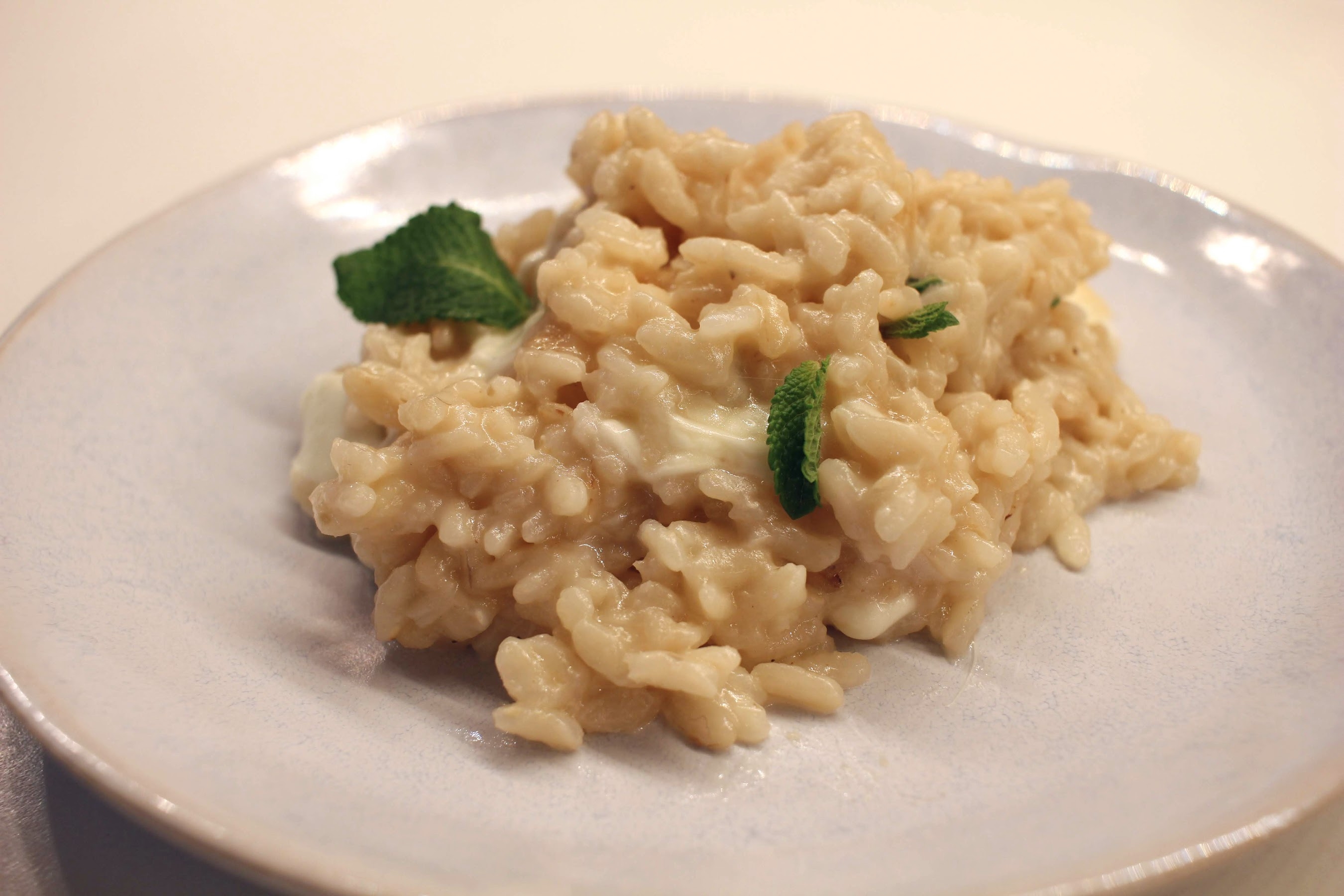 risotto au thé vert à la menthe
