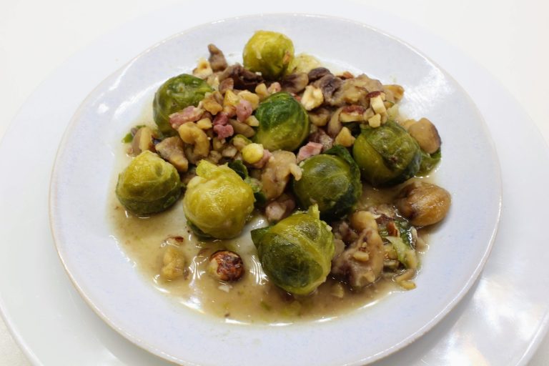 choux de bruxelles aux marrons et lardons