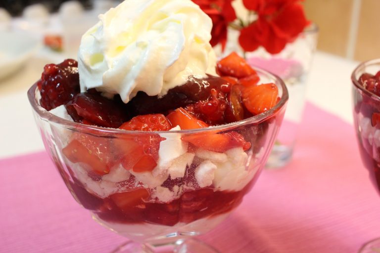 coupe de fruits rouges