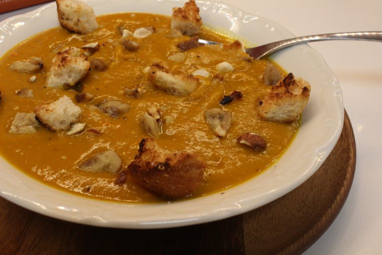 purée de potimarron et châtaigne