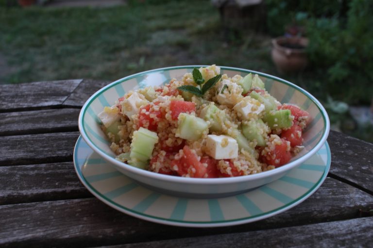salade de boulghour et concombre