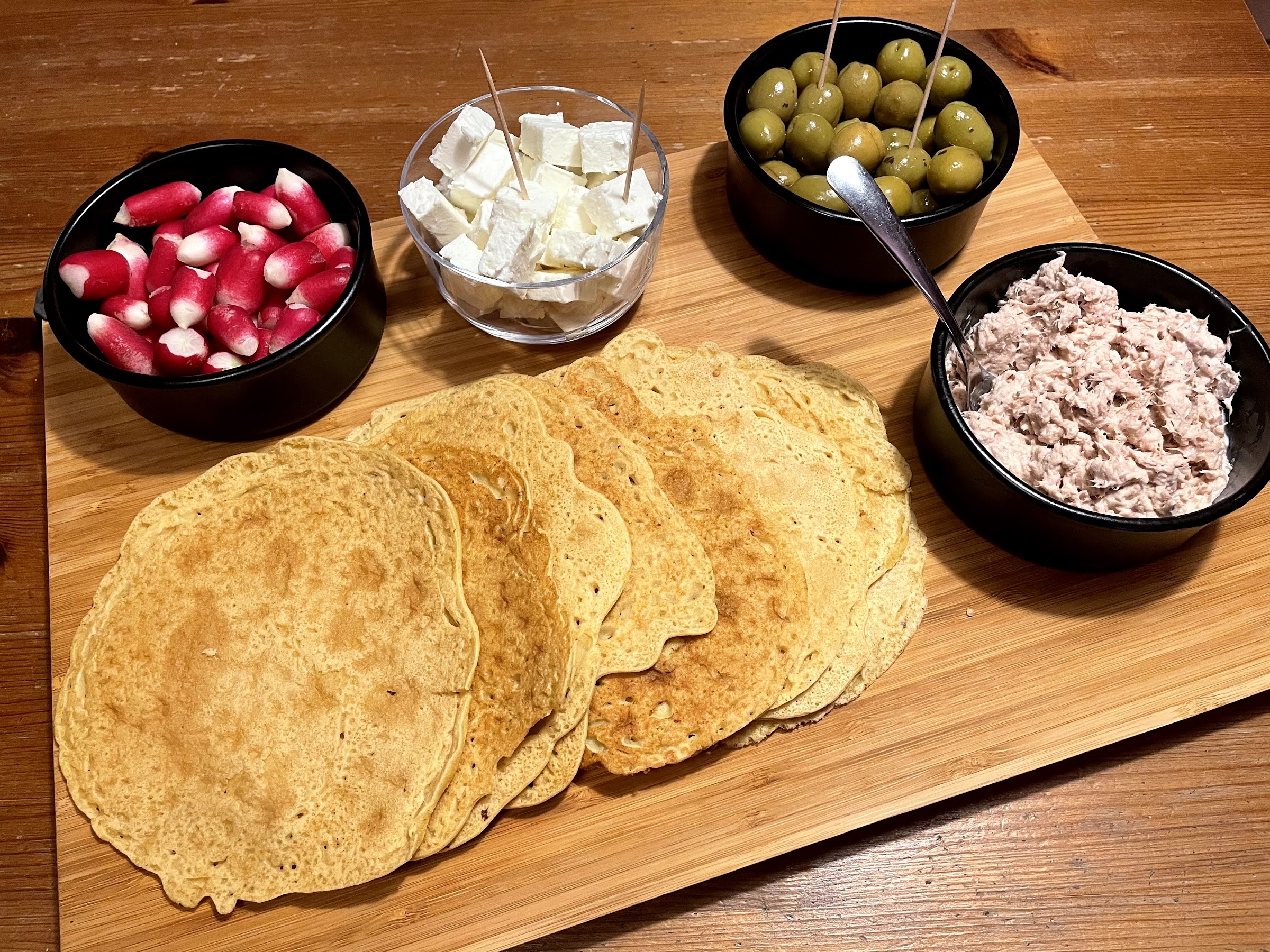 Crepes à la farine de pois chiches