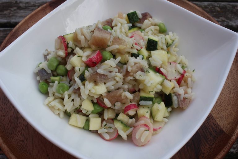 salade de riz aux petits legumes
