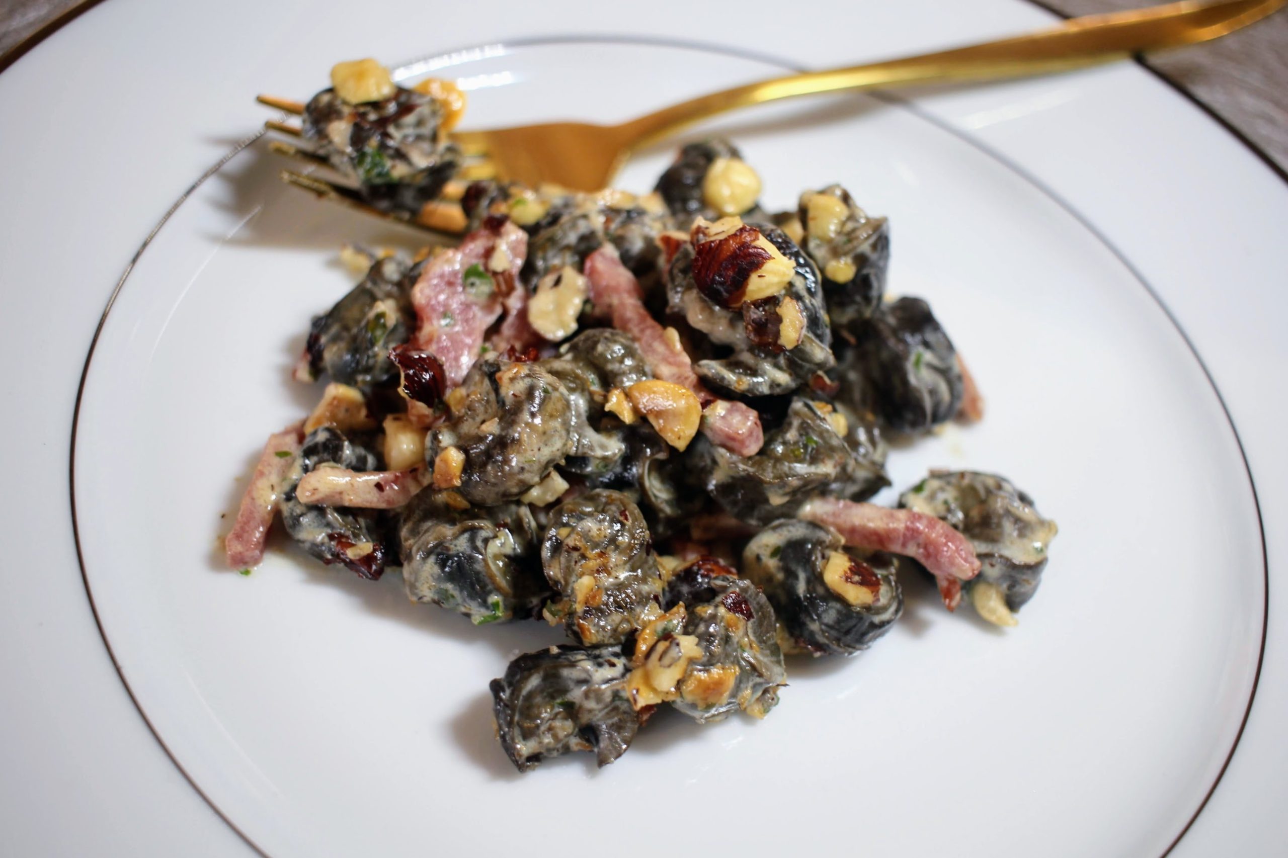 escargots aux lardons et noisettes