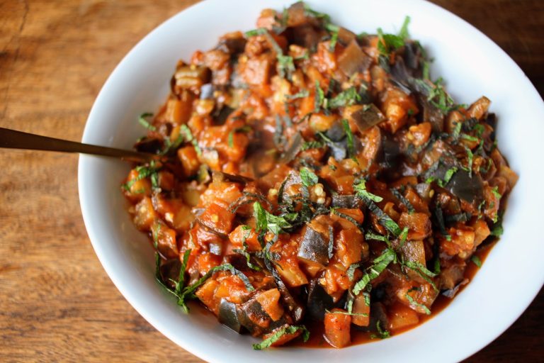 aubergines au curry