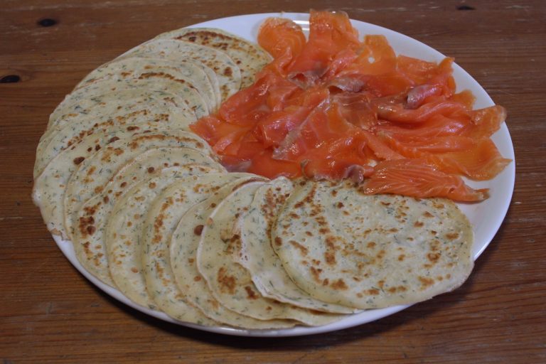 crêpes aux herbes aneth