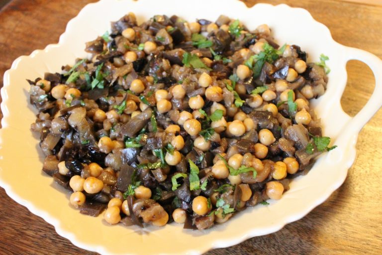 Aubergines et pois chiches