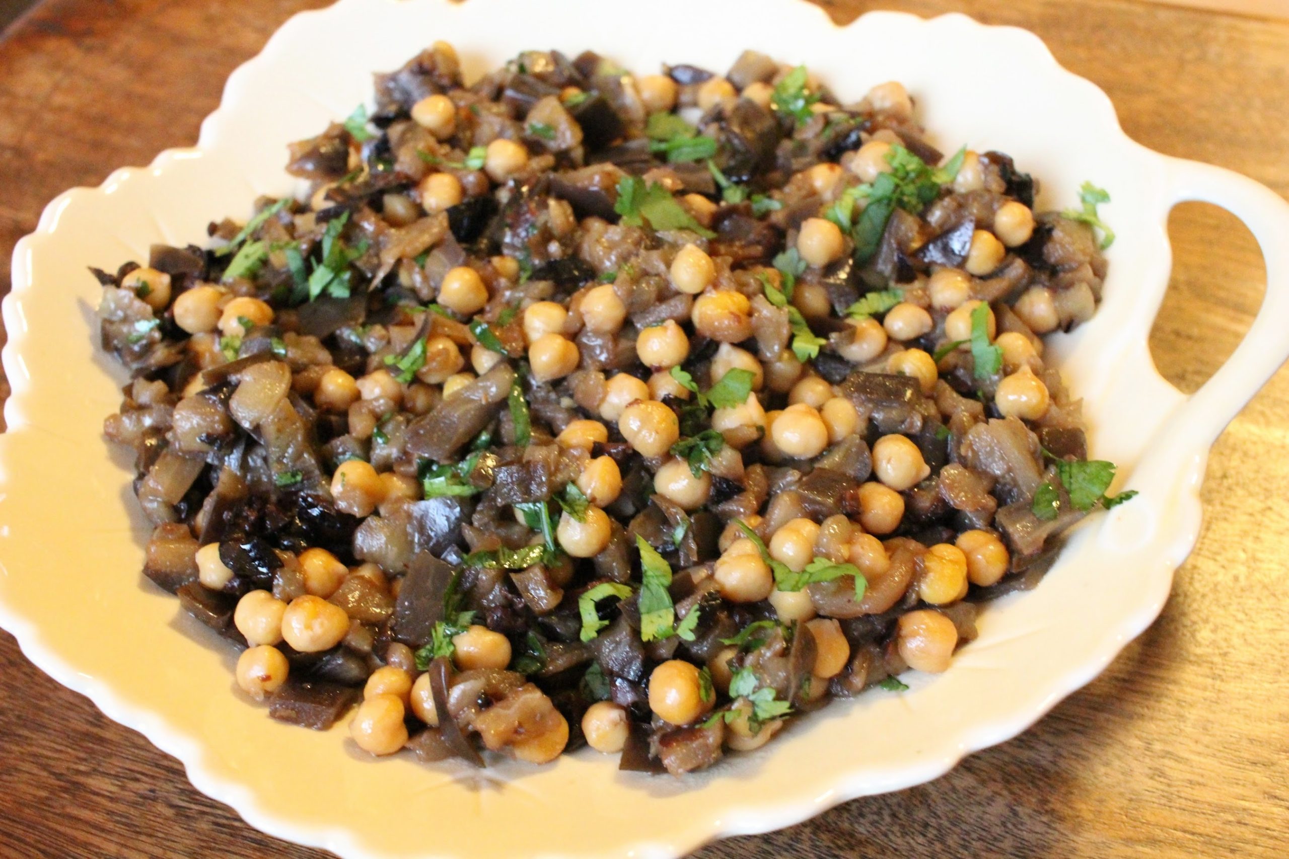 Aubergines et pois chiches