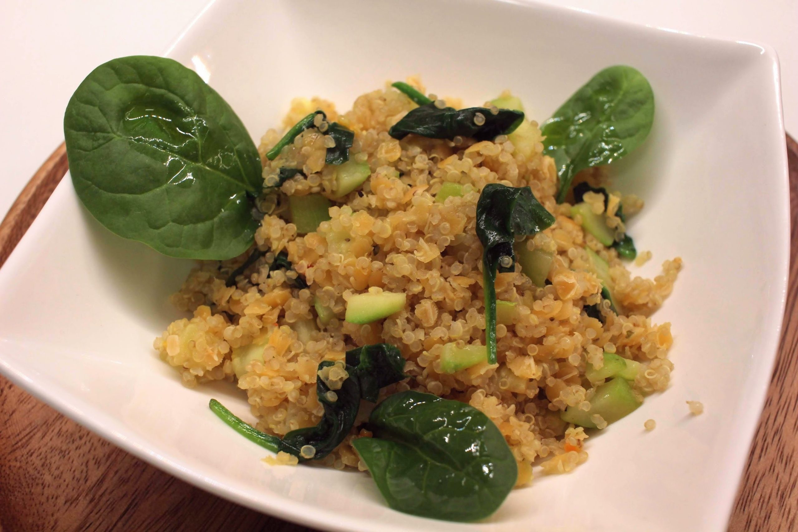Quinoa et lentilles corail aux légumes