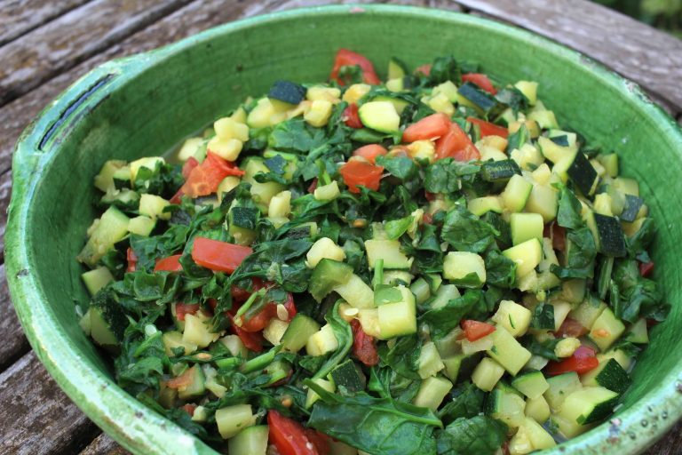 Epinards et courgettes