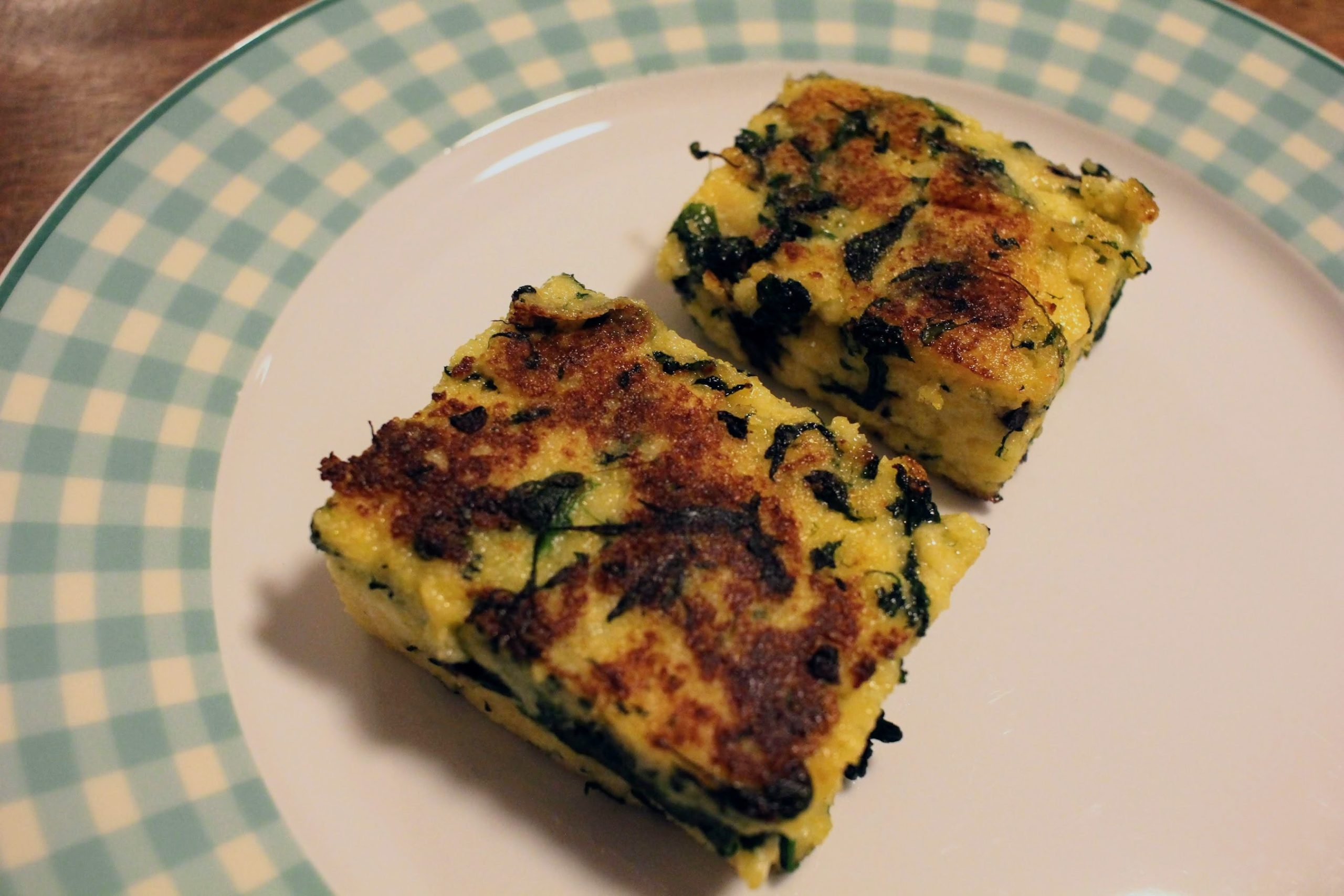 Polenta aux épinards