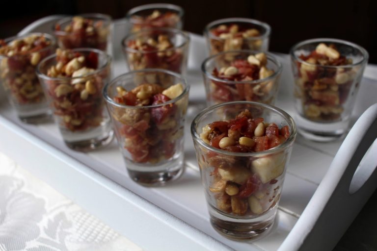 Verrines de jambon et figues