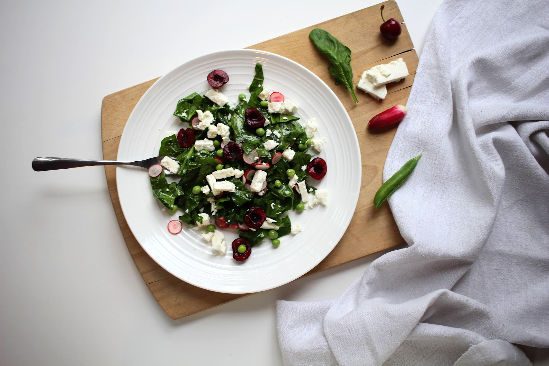 Salade d'épinards à la feta