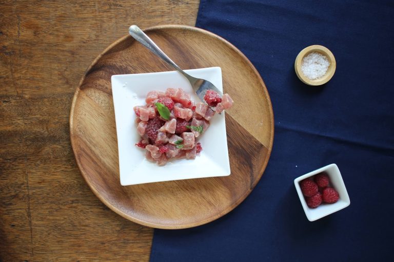tartare thon framboise