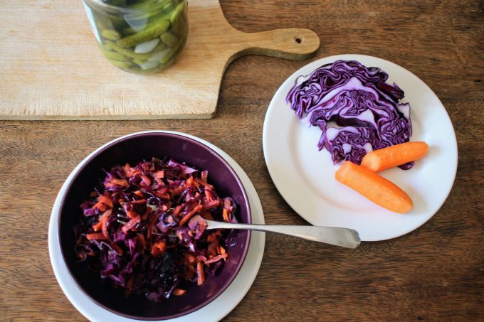 salade de chou rouge et carotte